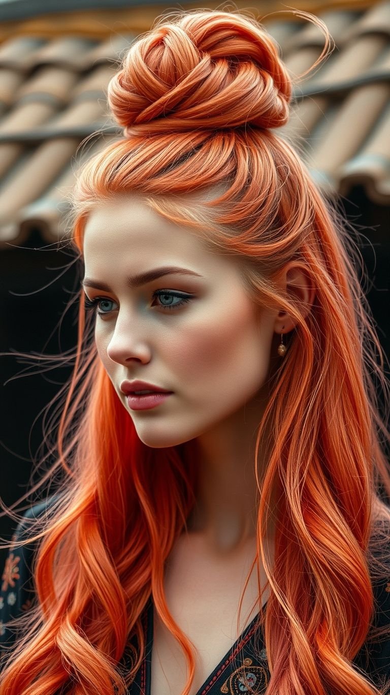 Rose Gold Rebel Delicate? Nah. This shimmering pink-red bun breaks rules and hearts in equal measure.