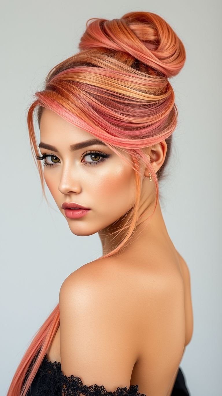 Punchy Pomegranate Pouf A high bun that bites back. It’s juicy, electric, and poised to bounce with every step you take.