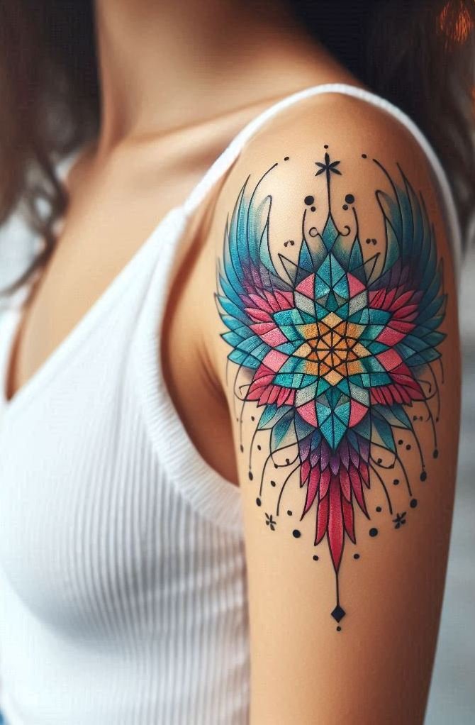 Ink your inner balance with tattoos that float like feathers and align like sacred symbols—angel wings just got a mathematical upgrade.