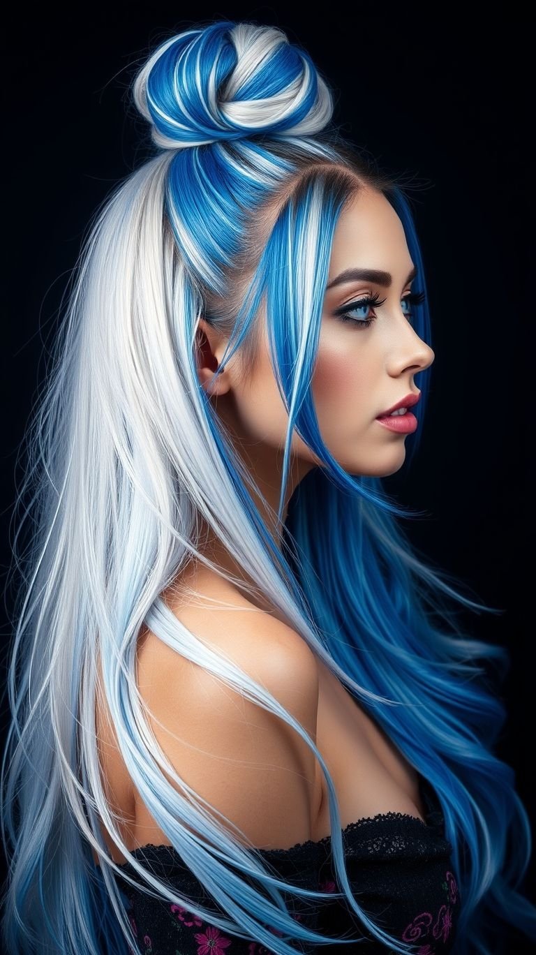 Pixel Storm Bun If pixels could swirl, this bun would break screens. Think silver static with electric zest—perfect for the avatar version of yourself IRL.