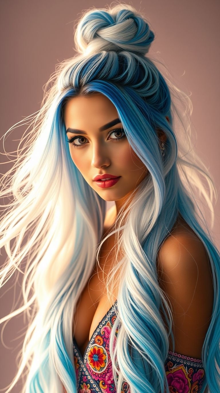 Robot Royalty Bun High bun, high voltage, high key majestic. You’ve ascended past hair goals and into full-blown ombre dynasty territory.