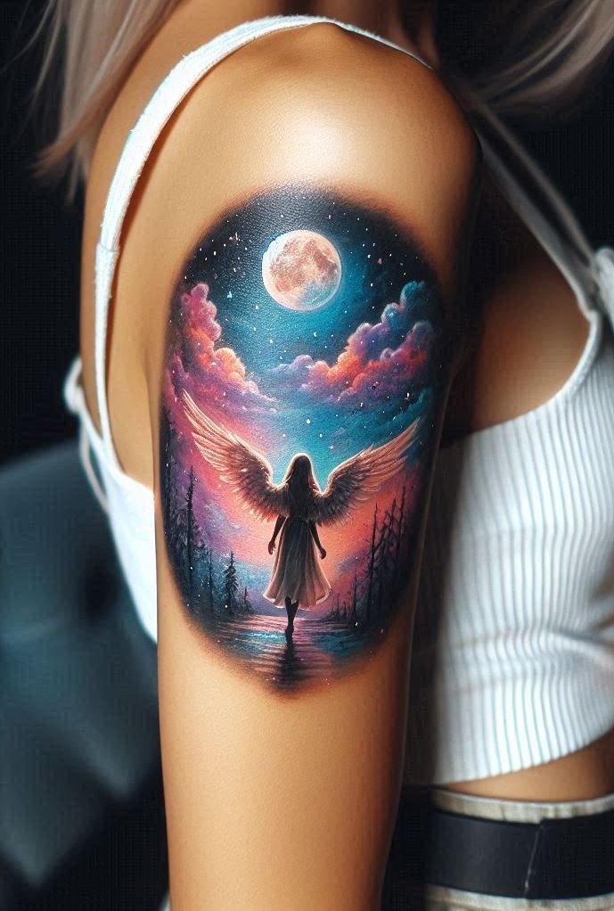 Magical Tattoos for Women: Simple secrets to stunning body art | Pocoko These aren’t just tattoos—they’re whispers of freedom. Angel wings make for Magical Tattoos for women who believe in rising, soaring, and never settling.