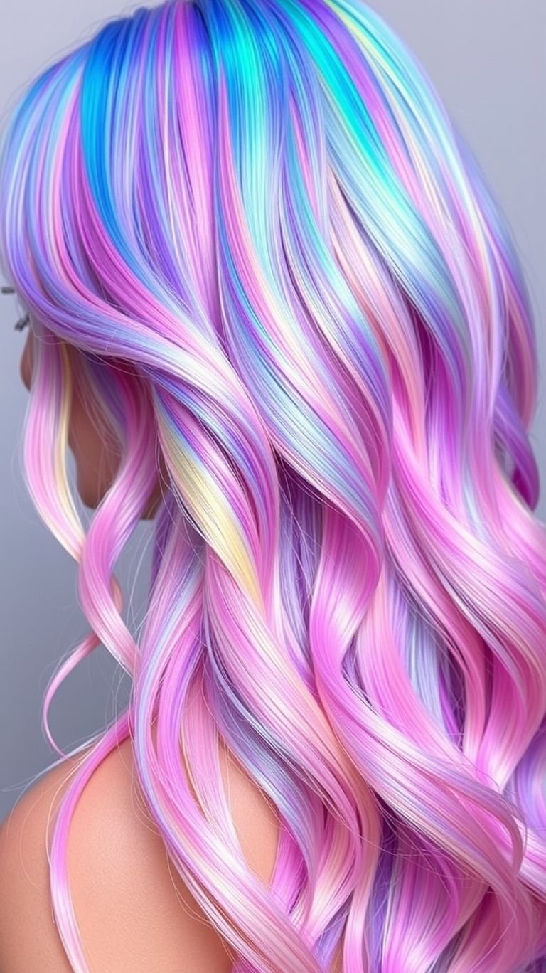 Hair Color Ideas: The Ultimate Guide to a Stunning Transformation | Pocoko Got a major sweet tooth? Now you can wear it in your hair! These dreamy swirls of pink and blue are some of the sweetest Hair Color Ideas we’ve ever seen, and they look good enough to eat.
