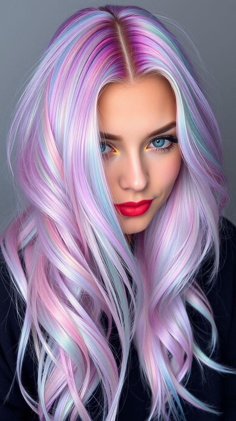 Hair Color Ideas: The Ultimate Guide to a Stunning Transformation | Pocoko This is the hair color you've seen in your daydreams, brought to life. The soft, airy blend of pastel pink and blue makes for some truly ethereal Hair Color Ideas. Prepare to look and feel absolutely magical.