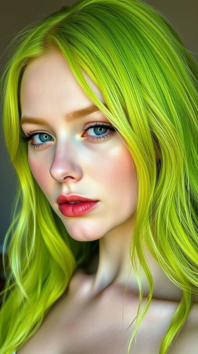 Hair Color Ideas: The Ultimate Guide to a Stunning Transformation | Pocoko If you're suffering from a case of boring, uninspired hair, we've found the ultimate cure. A shocking bolt of electric lime is the perfect antidote, and these are the Hair Color Ideas to inspire your epic transformation.