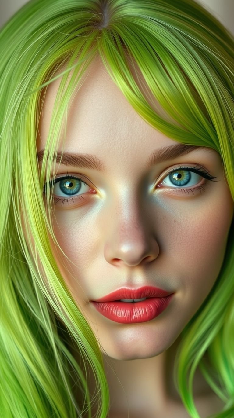 Hair Color Ideas: The Ultimate Guide to a Stunning Transformation | Pocoko Get ready for some serious whiplash, because this colour is a certified head-turner. Electric lime is one of those guaranteed show-stopper Hair Color Ideas. Fading into the background is simply not an option anymore.