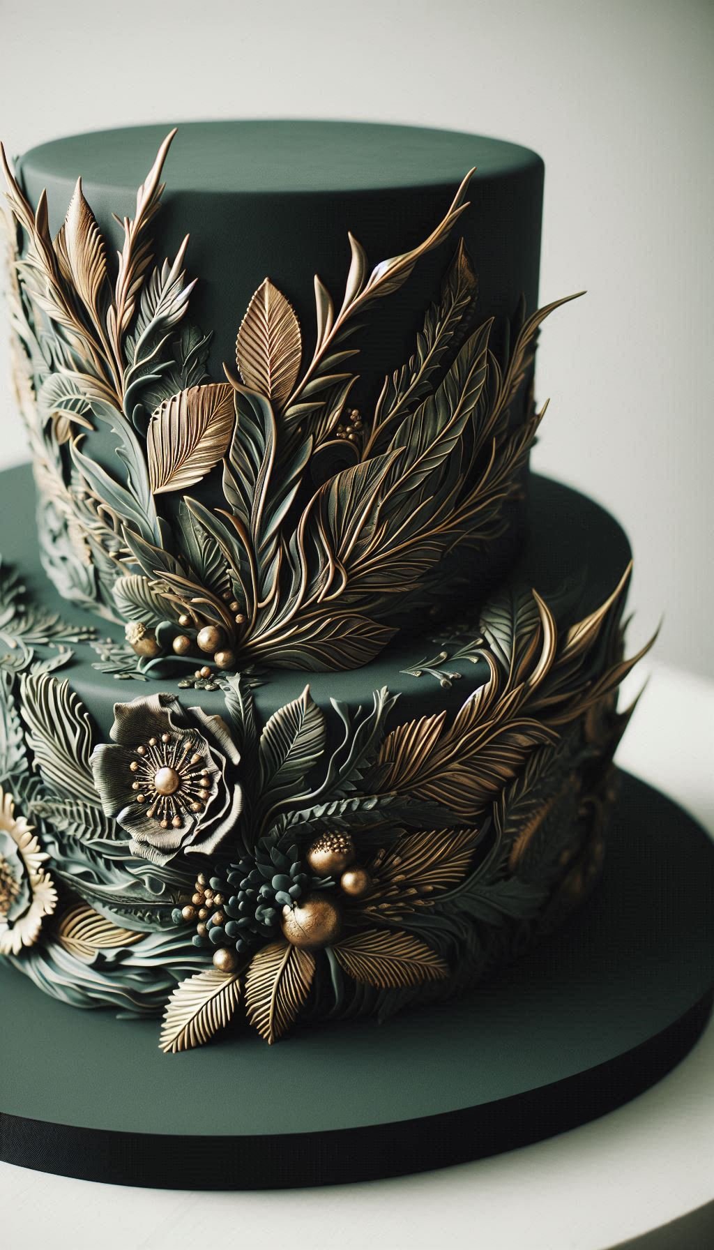 Emerald green symbolizes luxury, harmony, and new beginnings—what more could you want for your big day? This stunning wedding cake isn't just a beautiful centerpiece; it's a meaningful one that tells a story.