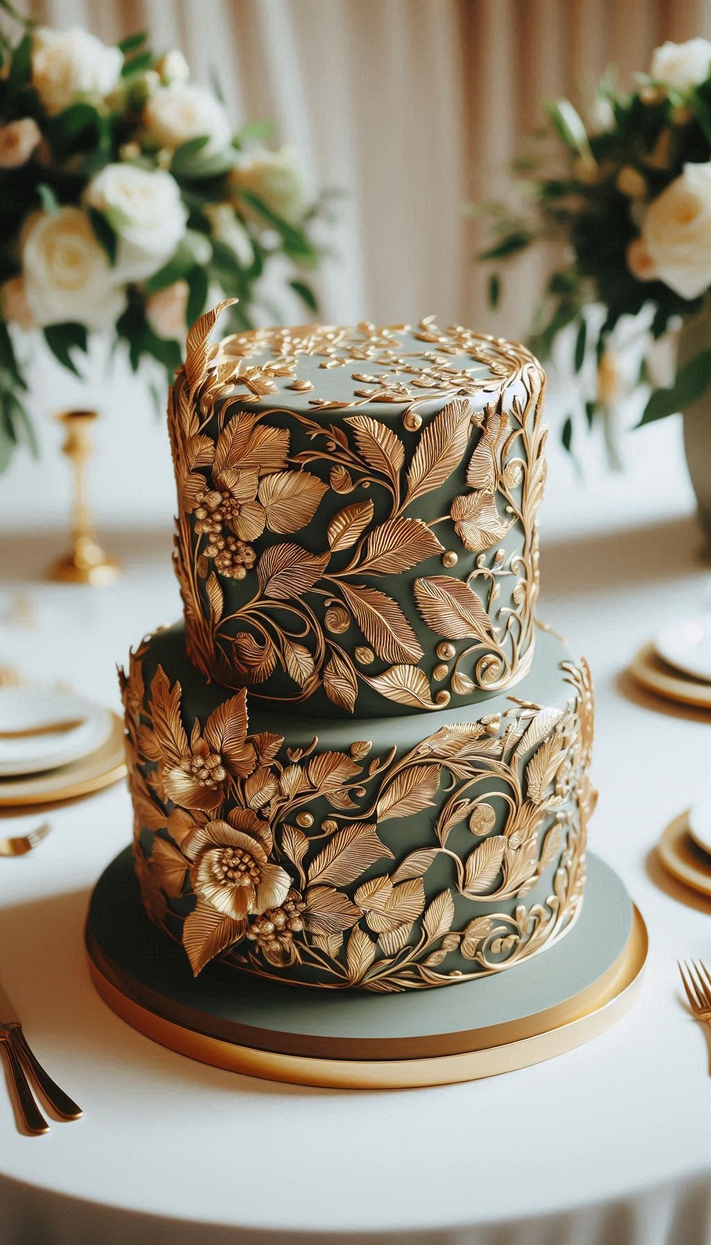 Some couples get a wedding cake; others commission a piece of edible couture. The emerald feather bloom design is for the fashion-forward duo, turning dessert into a runway-worthy masterpiece that tastes as good as it looks.