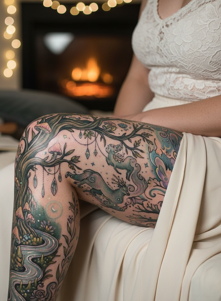 Magical Tattoos for Women: Simple secrets to stunning body art | Pocoko Want a tattoo that feels like a hidden portal? Enchanted Forest Tattoo designs blend whimsy, wonder, and wild elegance in one breathtaking piece.