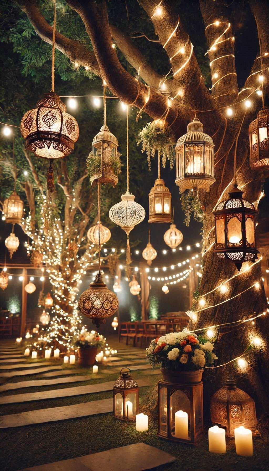 Twinkling fairy lights in trees? That’s rustic romance done right. These wedding ideas turn your outdoor venue into a glowing love story.