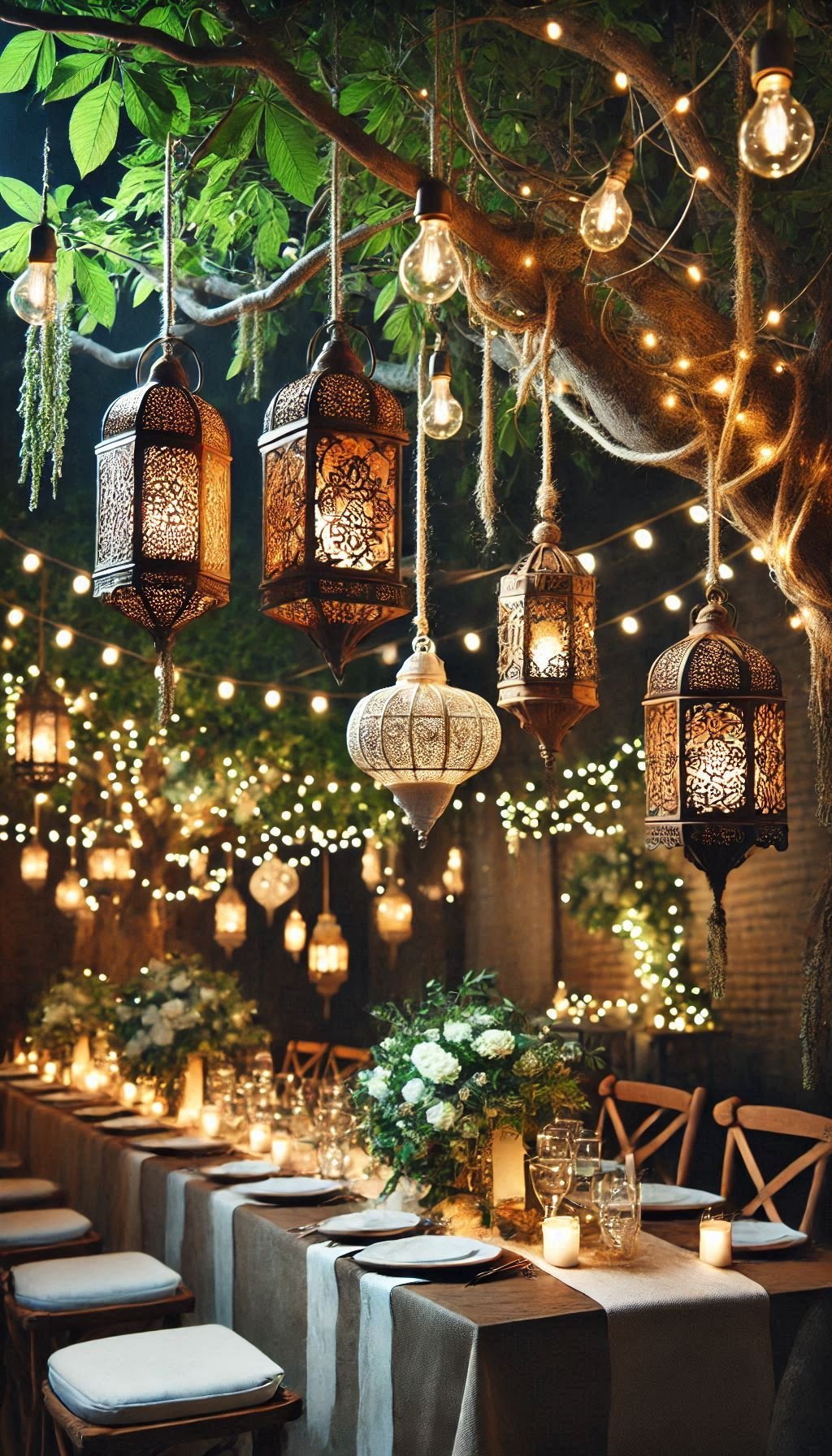 Rustic weddings deserve a little sparkle. These wedding ideas with lanterns and lights in trees are effortlessly romantic.
