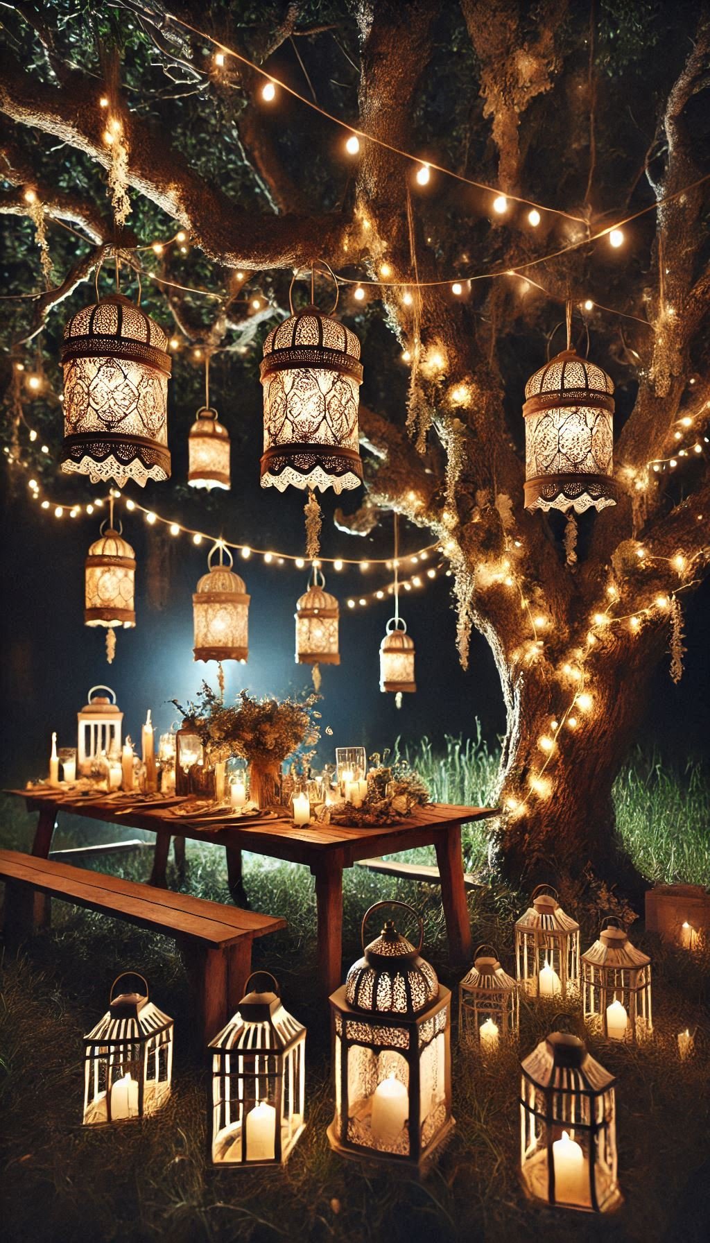 Trees become storytellers when wrapped in light. These wedding ideas are rustic, radiant, and ready to wow your guests.