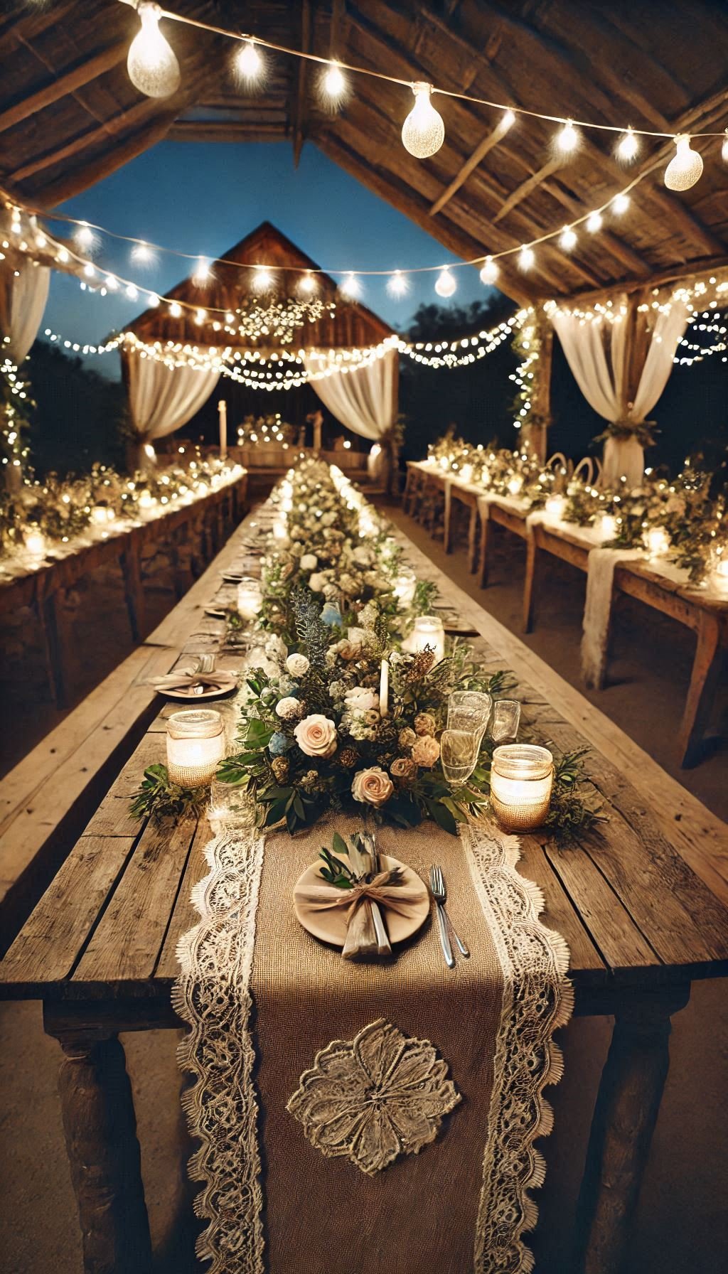If your dream wedding involves wood grain and wildflowers, these wedding ideas with burlap runners are your aesthetic soulmate.