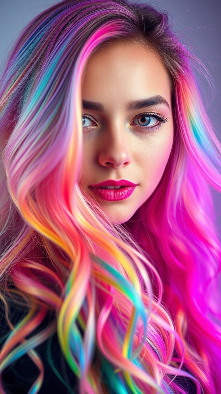 Hair Color Ideas: The Ultimate Guide to a Stunning Transformation | Pocoko This hair doesn't just look confident; it demands it. Rocking a full neon rainbow is a total power move, and these are the ultimate Hair Color Ideas to inspire your boldest, brightest look yet.