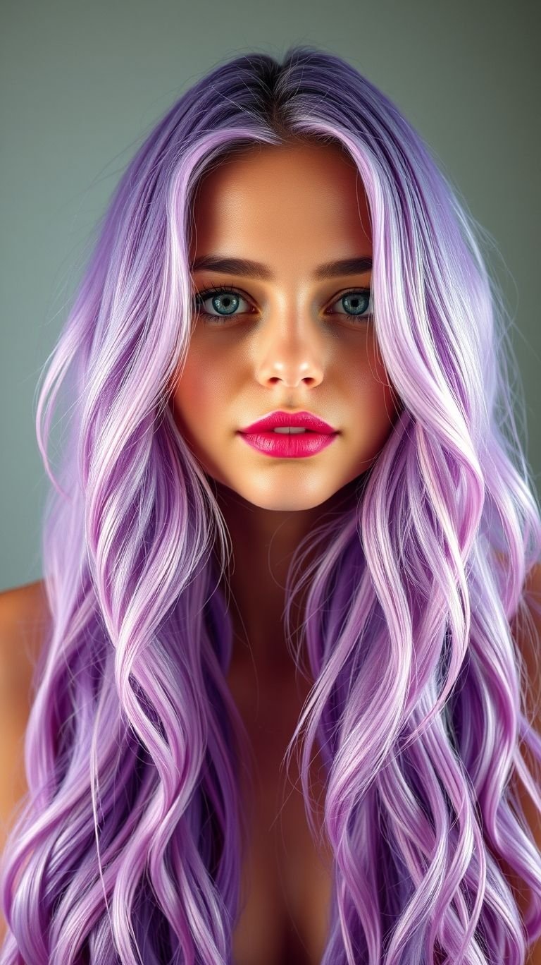 Hair Color Ideas: The Ultimate Guide to a Stunning Transformation | Pocoko This hair looks like a beautiful, stormy twilight sky, and we are completely in awe. The stunning contrast between the dark roots and the pastel ends offers dramatic and dreamy Hair Color Ideas.
