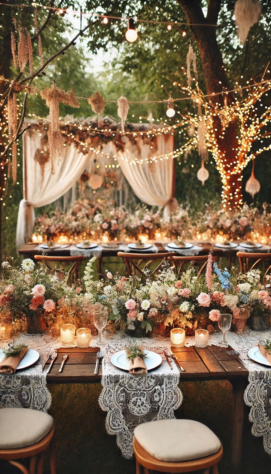 Wedding ideas that turn tables into centerpieces? Yes, please. Flowers and dishes never looked so good together.