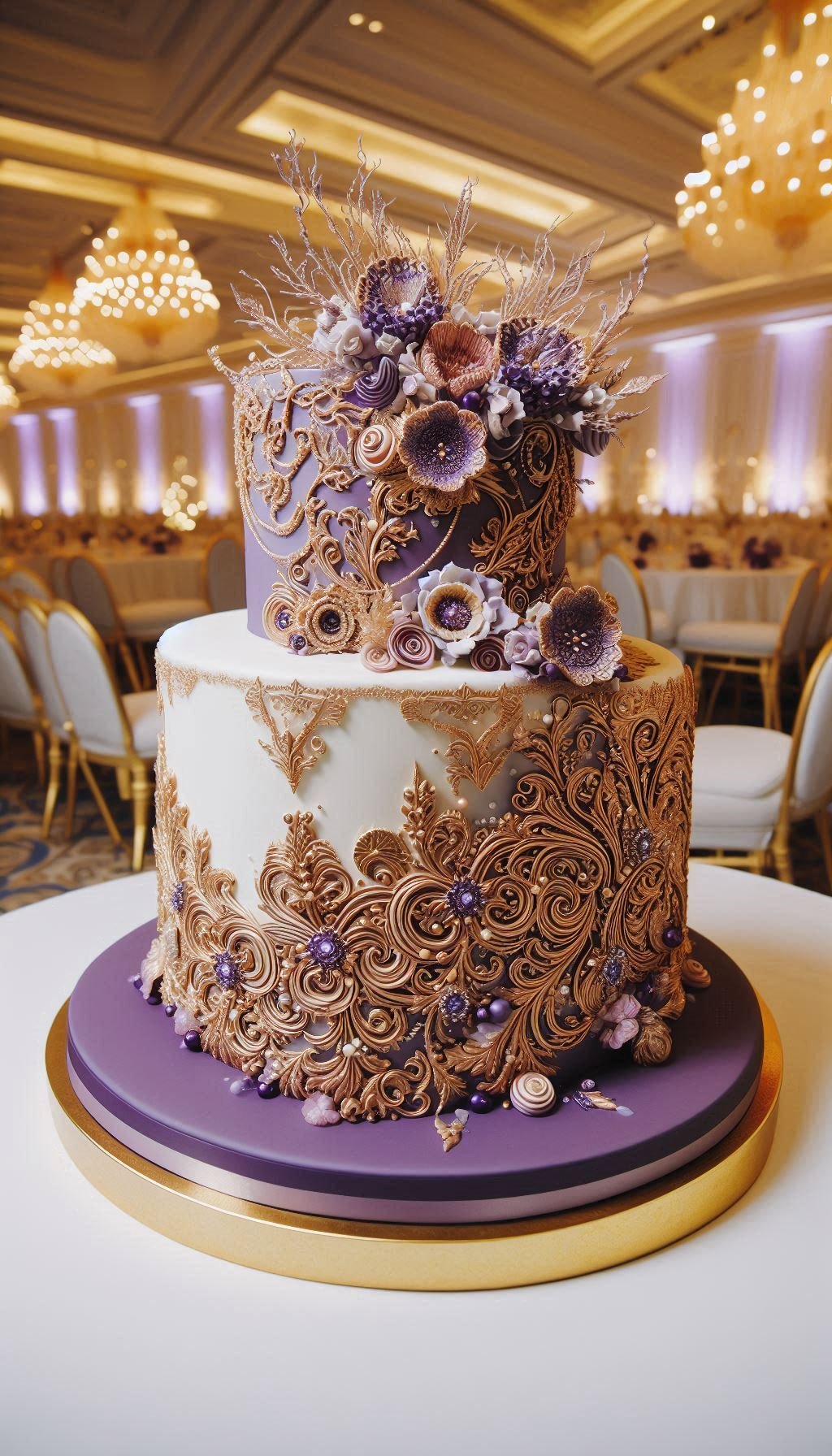 Move over, blush pink, there's a new royal colour in town and she is stunning. An amethyst wedding cake is a breathtakingly unique choice for the couple who wants to be both elegant and different. This is a wedding cake that sets its own trends.