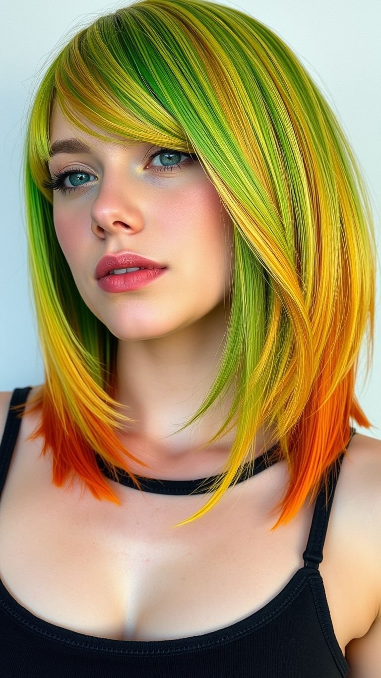 Hair Color Ideas: The Ultimate Guide to a Stunning Transformation | Pocoko Can't quite afford a tropical vacation right now? Don't worry, your hair can go for you. A tropical sunset melt is one of the most vibrant Hair Color Ideas for capturing that permanent-holiday feeling, no passport required.