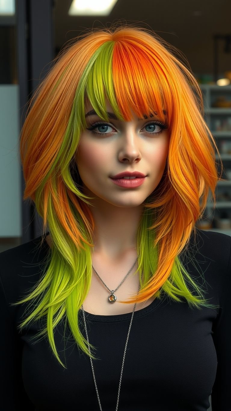 Hair Color Ideas: The Ultimate Guide to a Stunning Transformation | Pocoko This hair looks exactly like a delicious Tequila Sunrise, and we are absolutely thirsty for it. A tropical sunset melt is one of the most beautiful Hair Color Ideas for a look that's as fun and vibrant as your favourite cocktail.