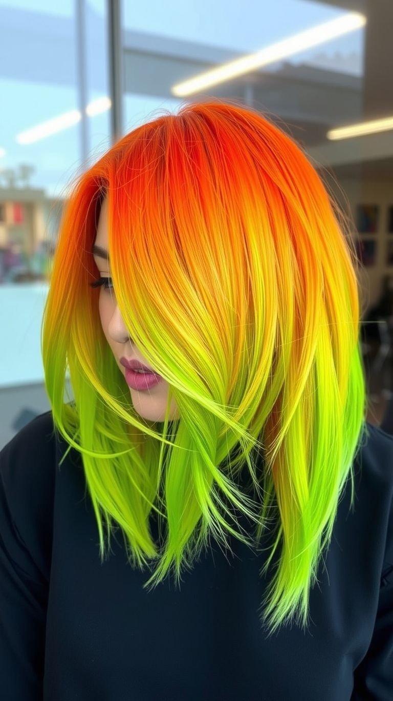 Hair Color Ideas: The Ultimate Guide to a Stunning Transformation | Pocoko This is the official hair color of the main character who just moved to a tropical island to start a new, adventurous life. We absolutely love these vibrant sunset Hair Color Ideas for their bold, confident, and utterly joyful energy.