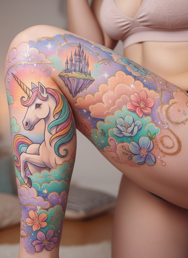 Magical Tattoos for Women: Simple secrets to stunning body art | Pocoko These tattoos are whimsical with a wink. Unicorns make for Magical Tattoos for women who love a little mischief with their magic.