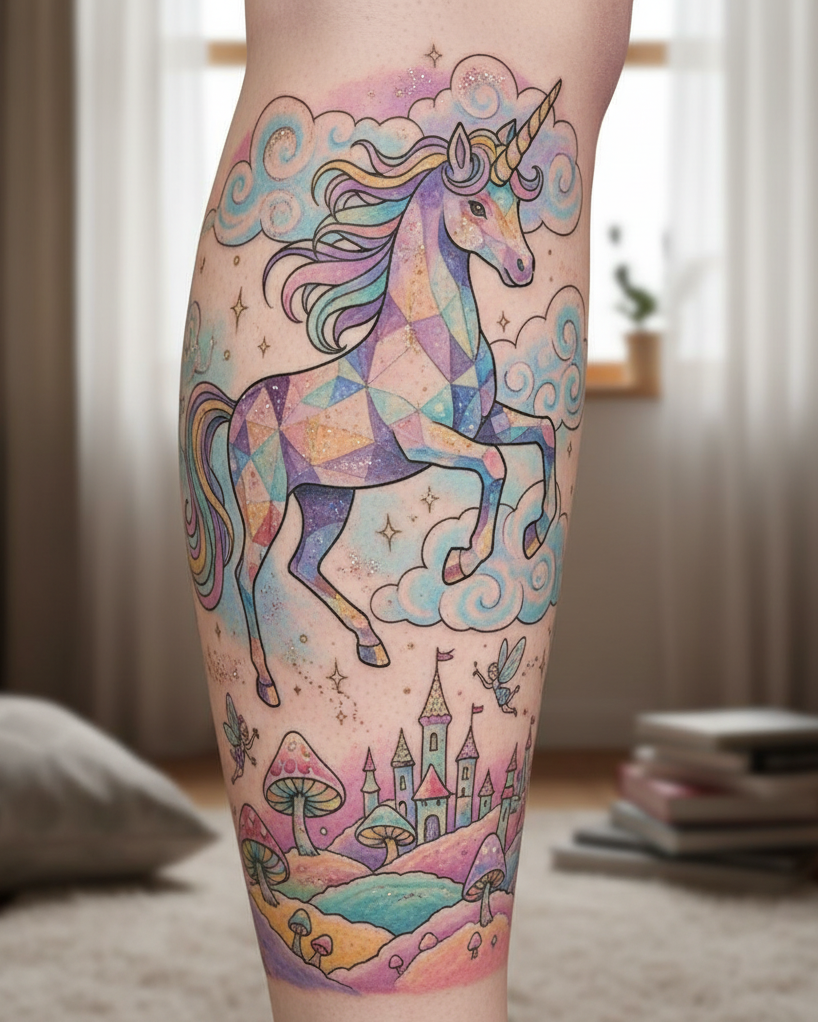 Magical Tattoos for Women: Simple secrets to stunning body art | Pocoko These tattoos are for the fearless romantics. Unicorns are Magical Tattoos for women who love fiercely and live freely.