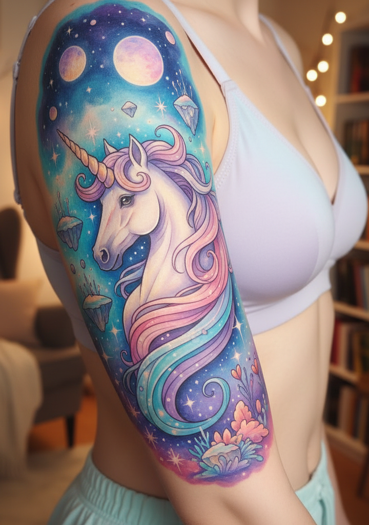 Magical Tattoos for Women: Simple secrets to stunning body art | Pocoko Unicorn tattoos don’t follow trends—they create them. They’re Magical Tattoos for women who lead with imagination and style.