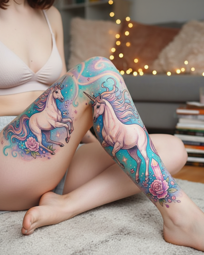 Magical Tattoos for Women: Simple secrets to stunning body art | Pocoko Unicorn tattoos are the glittery rebellion you didn’t know you needed. They’re Magical Tattoos for women who refuse to be ordinary.