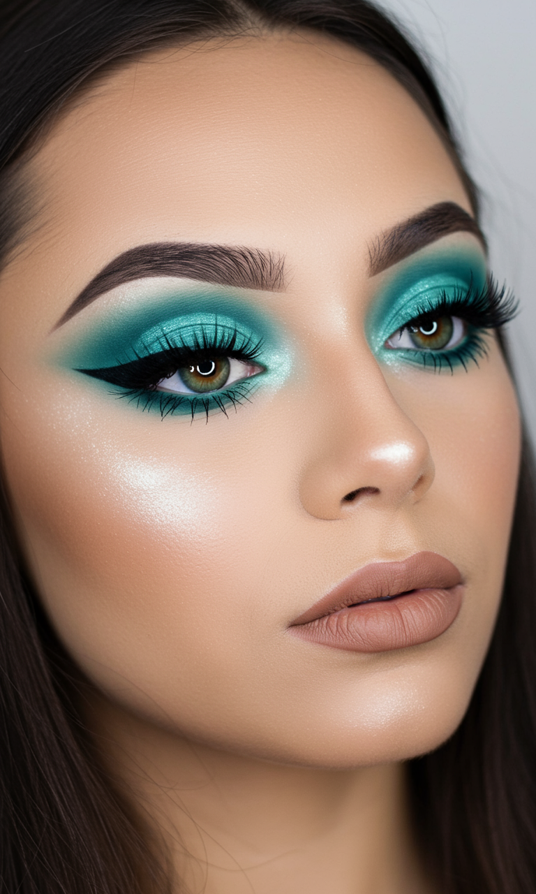 Eye Shadow Looks That Instantly Dazzle | Pocoko Eye Shadow in aqua mint is the ultimate mood booster. It’s like wearing a breeze—light, airy, and totally chic.
