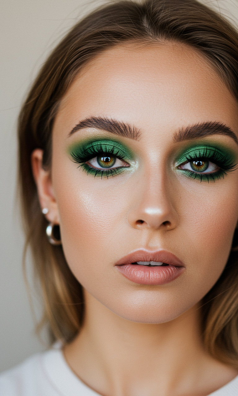 Eye Shadow Looks That Instantly Dazzle | Pocoko Eye Shadow in forest green is your secret weapon for sultry sophistication. It’s bold without being loud, and chic without trying too hard.