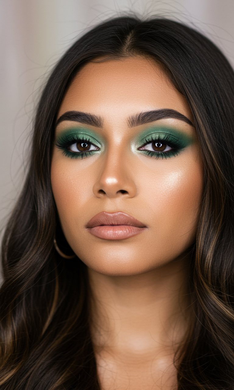 Eye Shadow Looks That Instantly Dazzle | Pocoko Forest green Eye Shadow is the color of confidence with a hint of mystery. Think deep woods, velvet gowns, and candlelit charm.