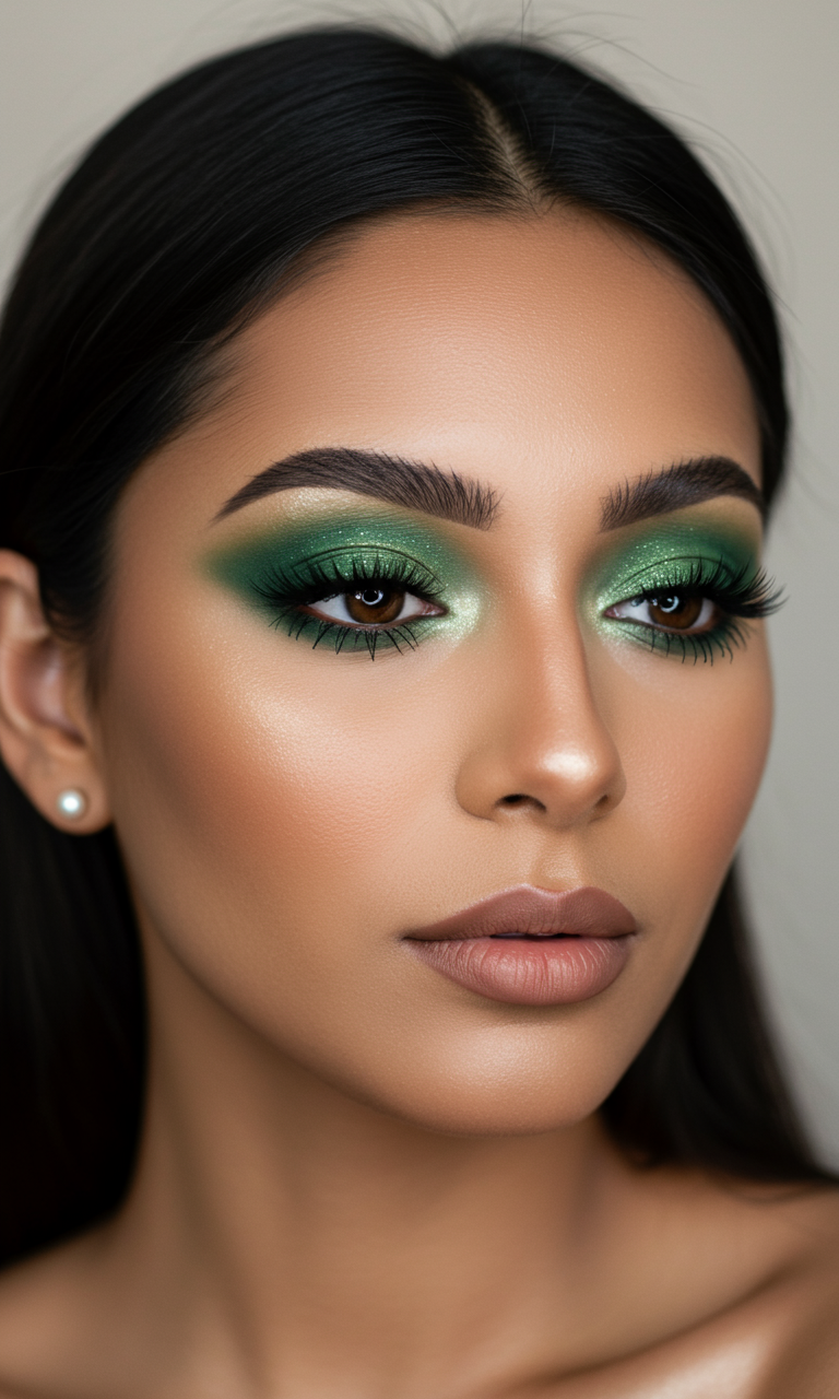 Eye Shadow Looks That Instantly Dazzle | Pocoko When your Eye Shadow matches the forest, you know you’re onto something magical. This look is lush, layered, and totally luxe.