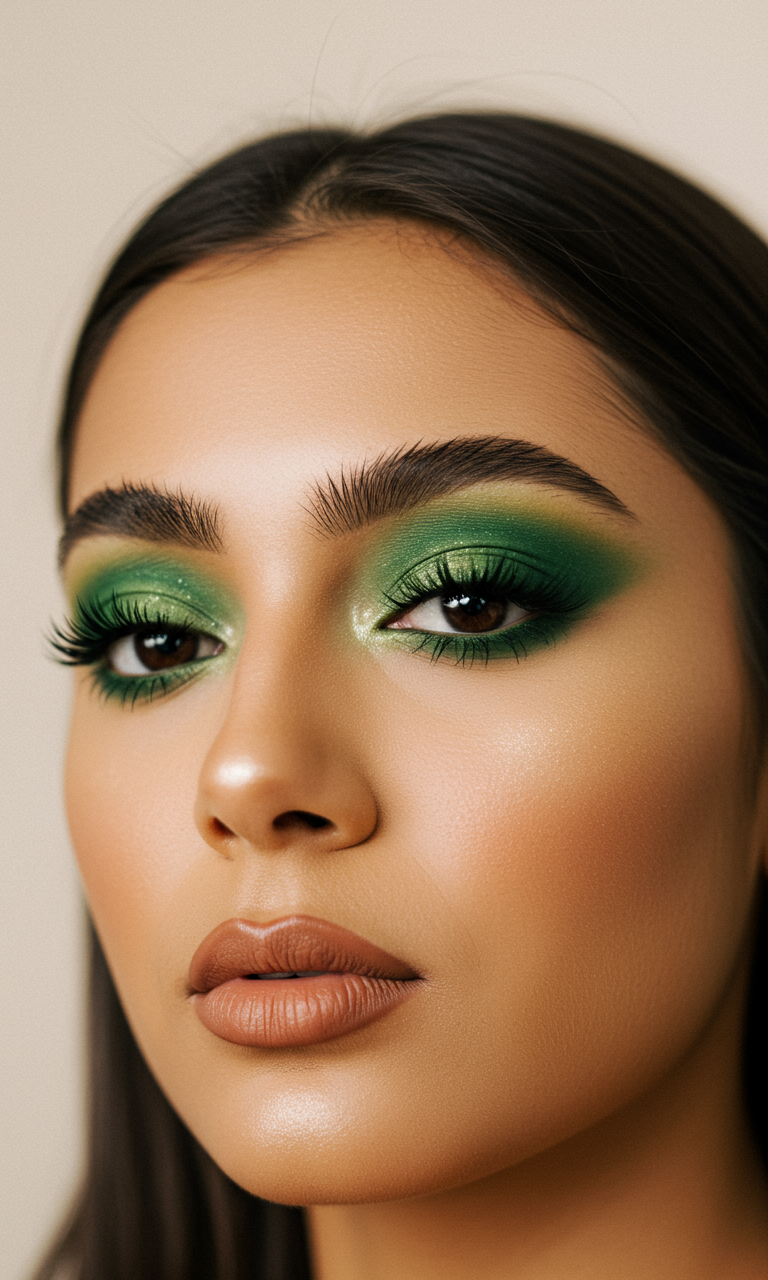 Eye Shadow Looks That Instantly Dazzle | Pocoko Forest green Eye Shadow is for the ones who love a little edge with their elegance. It’s moody, mesmerizing, and made to be noticed.
