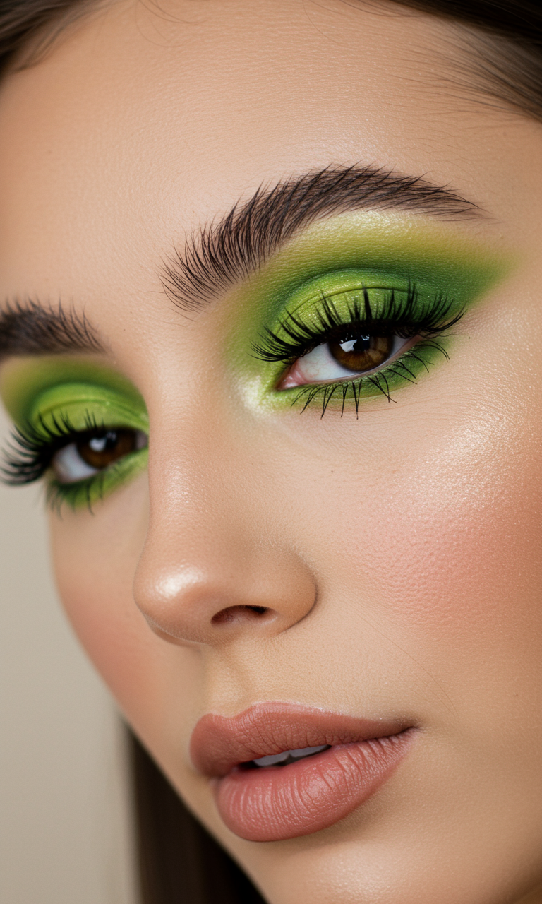 Eye Shadow Looks That Instantly Dazzle | Pocoko This green Eye Shadow look is giving garden goddess meets runway rebel. Earthy tones never looked so fierce.