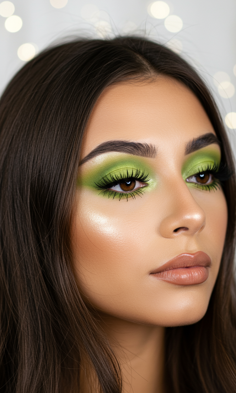 Eye Shadow Looks That Instantly Dazzle | Pocoko Eye Shadow in green is your shortcut to nature-inspired drama. Think mossy magic with a shimmer of attitude.