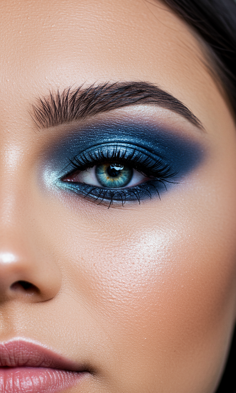 Eye Shadow Looks That Instantly Dazzle | Pocoko Ice blue Eye Shadow is for the ones who love a little chill with their charm. It’s soft, shimmering, and seriously stunning.