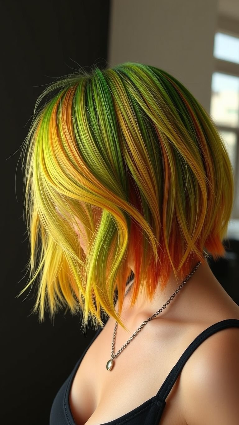 Tired of safe choices? These neon green hair color ideas prove short hair can still make the loudest statement in the room.