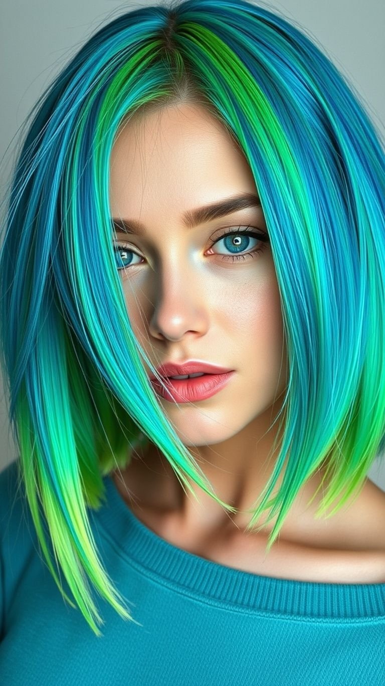 Looking for head-turning hair color ideas? Neon green short styles make every day feel like a spotlight moment.