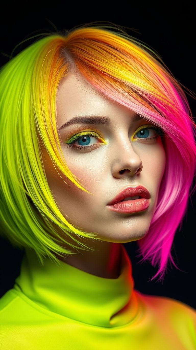 When life feels dull, add neon! These short hair color ideas bring instant energy and an edge that’s impossible to ignore.