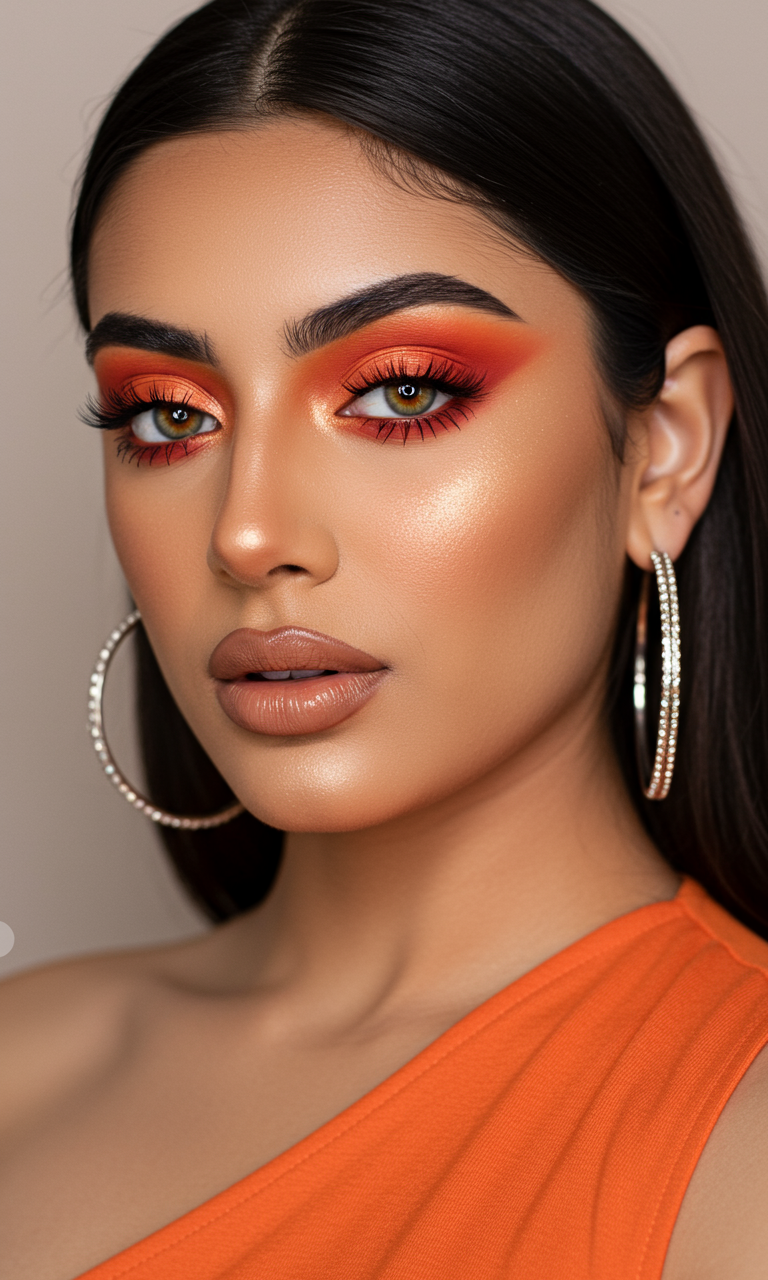 Eye Shadow Looks That Instantly Dazzle | Pocoko Orange Eye Shadow is your go-to for turning up the heat. It’s fiery, fearless, and full of flavor.