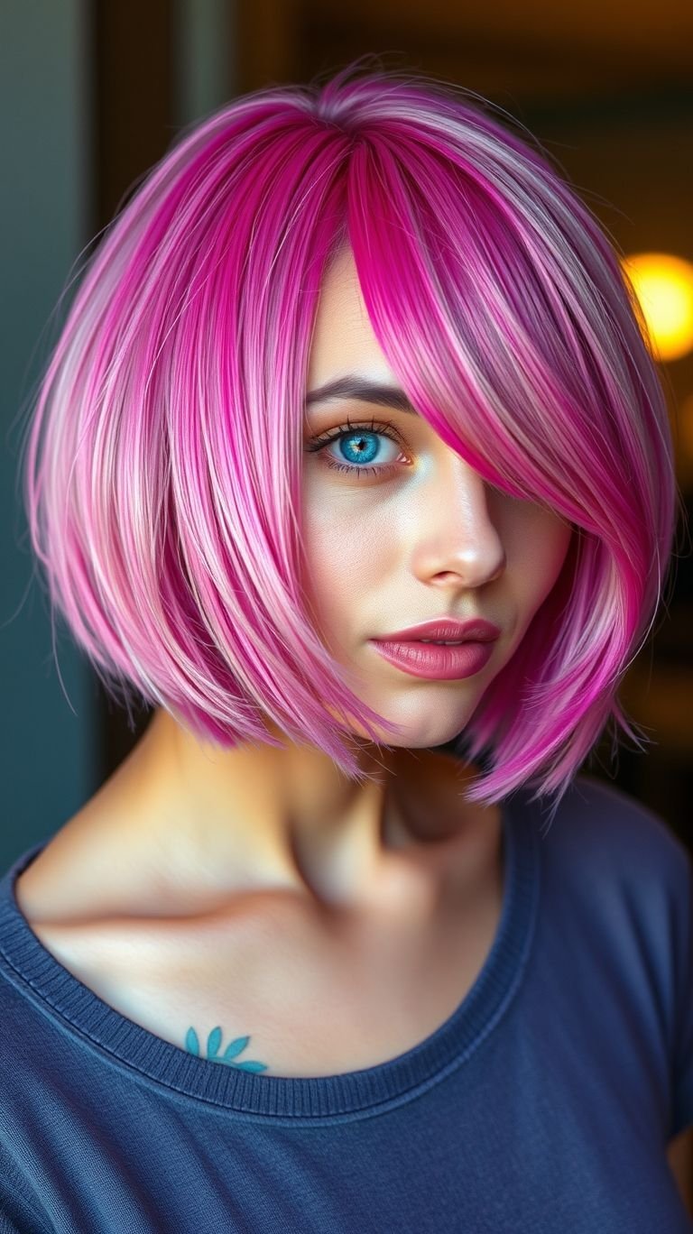 These pink hair color ideas make short hair feel timeless yet trendy. It’s the perfect blend of cute and confident.
