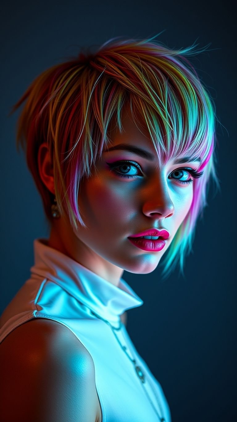 Forget subtle. These pink neon hair color ideas are pure attitude packed into every strand of short hair. Ready to make the world your runway?
