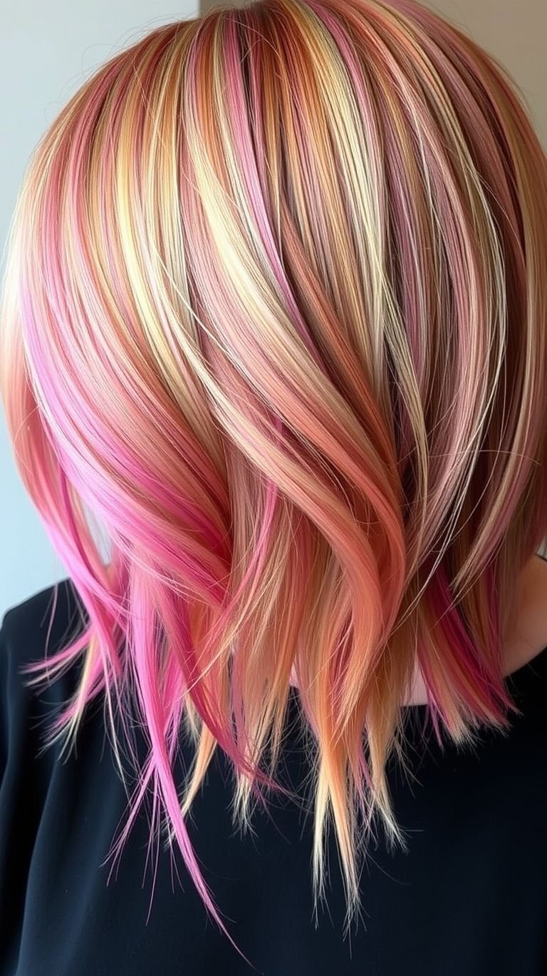 Whether you’re going for subtle shimmer or bold shine, these pink ombre with highlights hair color ideas will have your short hair glowing with confidence.