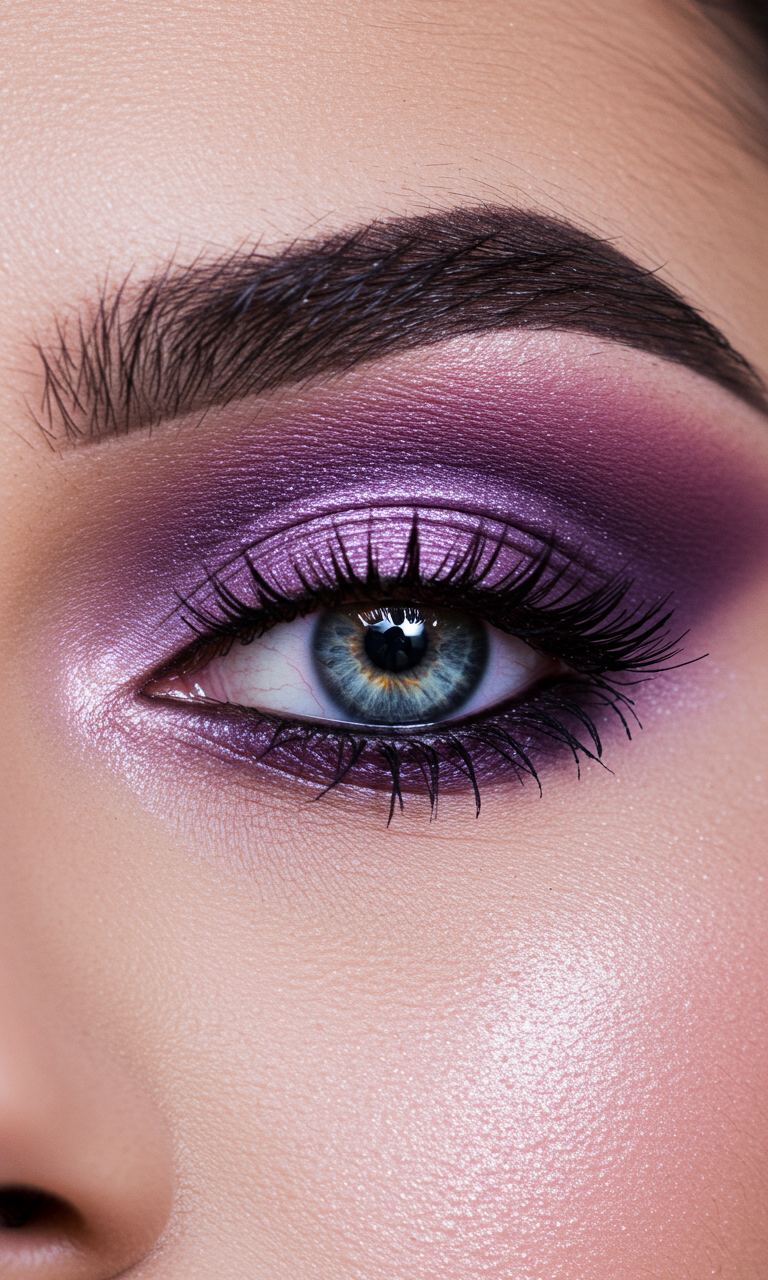 Eye Shadow Looks That Instantly Dazzle | Pocoko Eye Shadow in purple is your ticket to instant enchantment. One swipe and you’re serving fairy tale realness with a smoky twist.