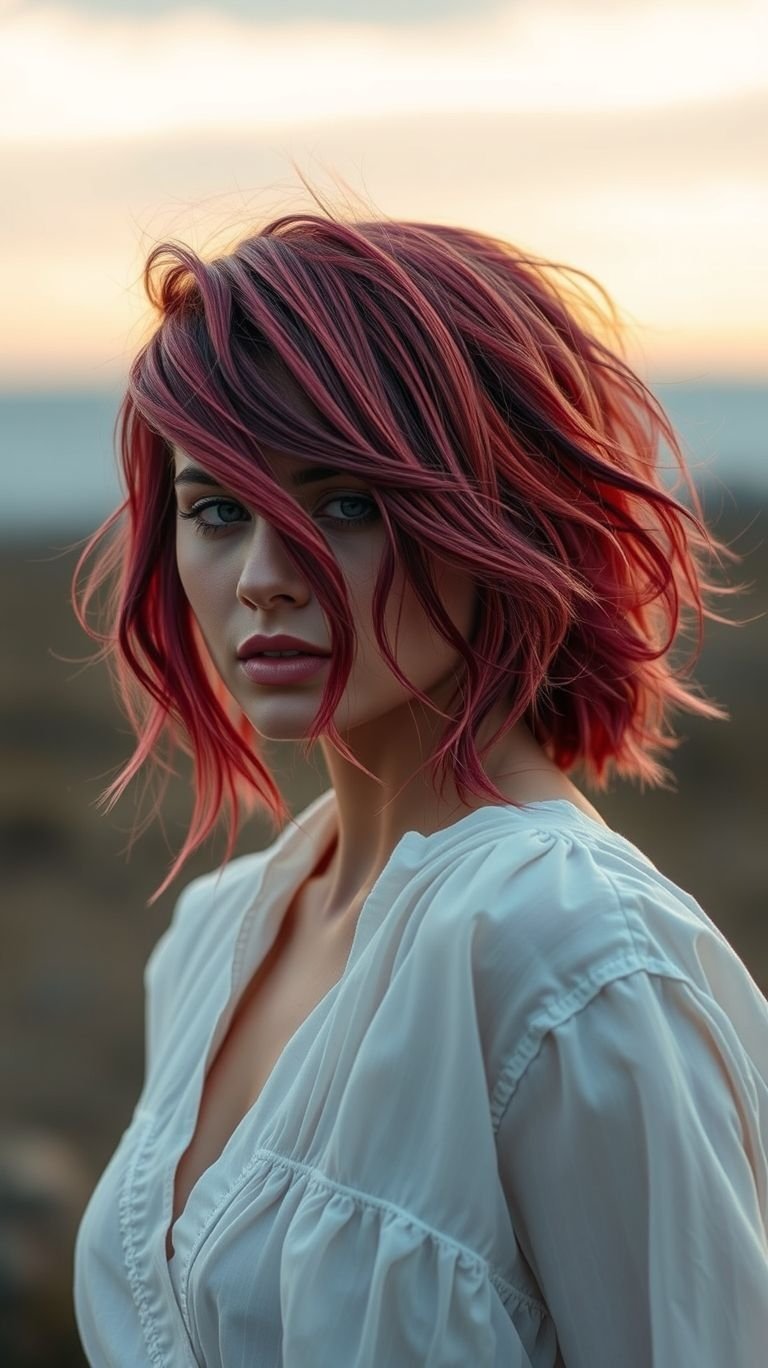 These red hair color ideas prove that short hair can still make a big statement. Perfect for anyone who loves passion, power, and a pop of color.