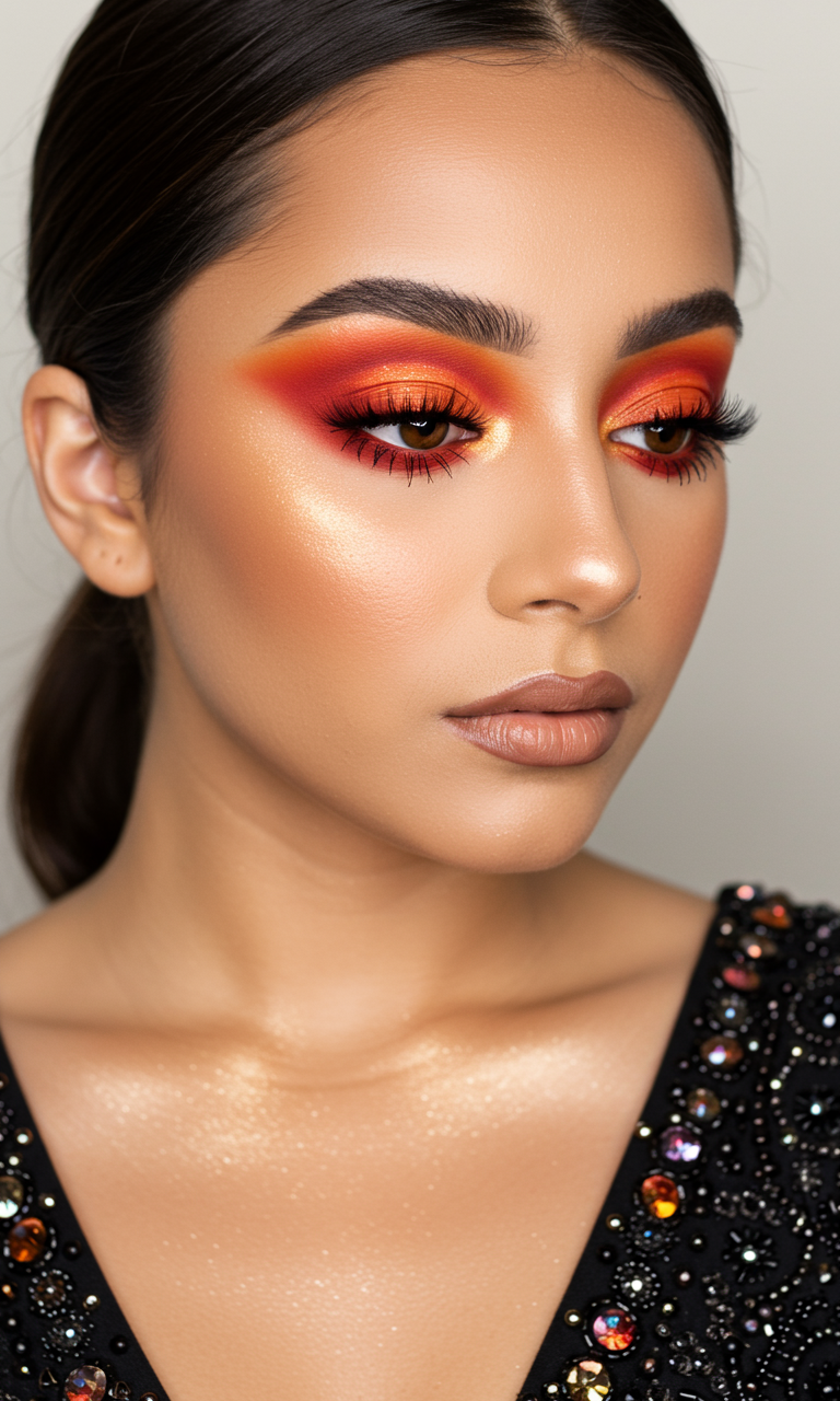 Eye Shadow Looks That Instantly Dazzle | Pocoko Eye Shadow in red brings the heat and the haute. It’s fiery, flirty, and totally fabulous.