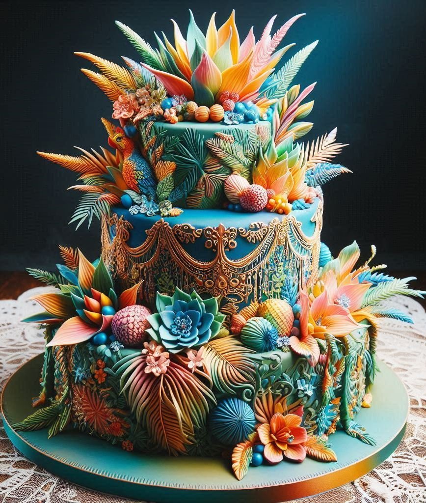 This is proof that your "something blue" can be the waves on your dessert. We adore creative wedding cake ideas that play with tradition.