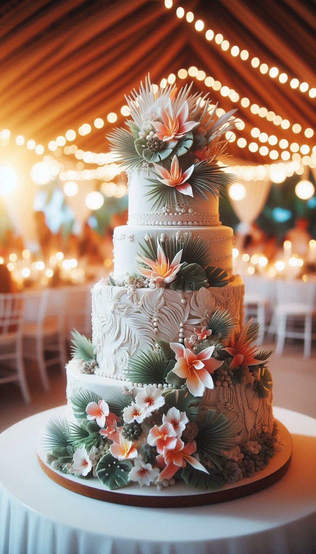 From palm leaves to pastel waves, these tropical wedding cake Ideas are perfect for couples who love a pop of paradise.