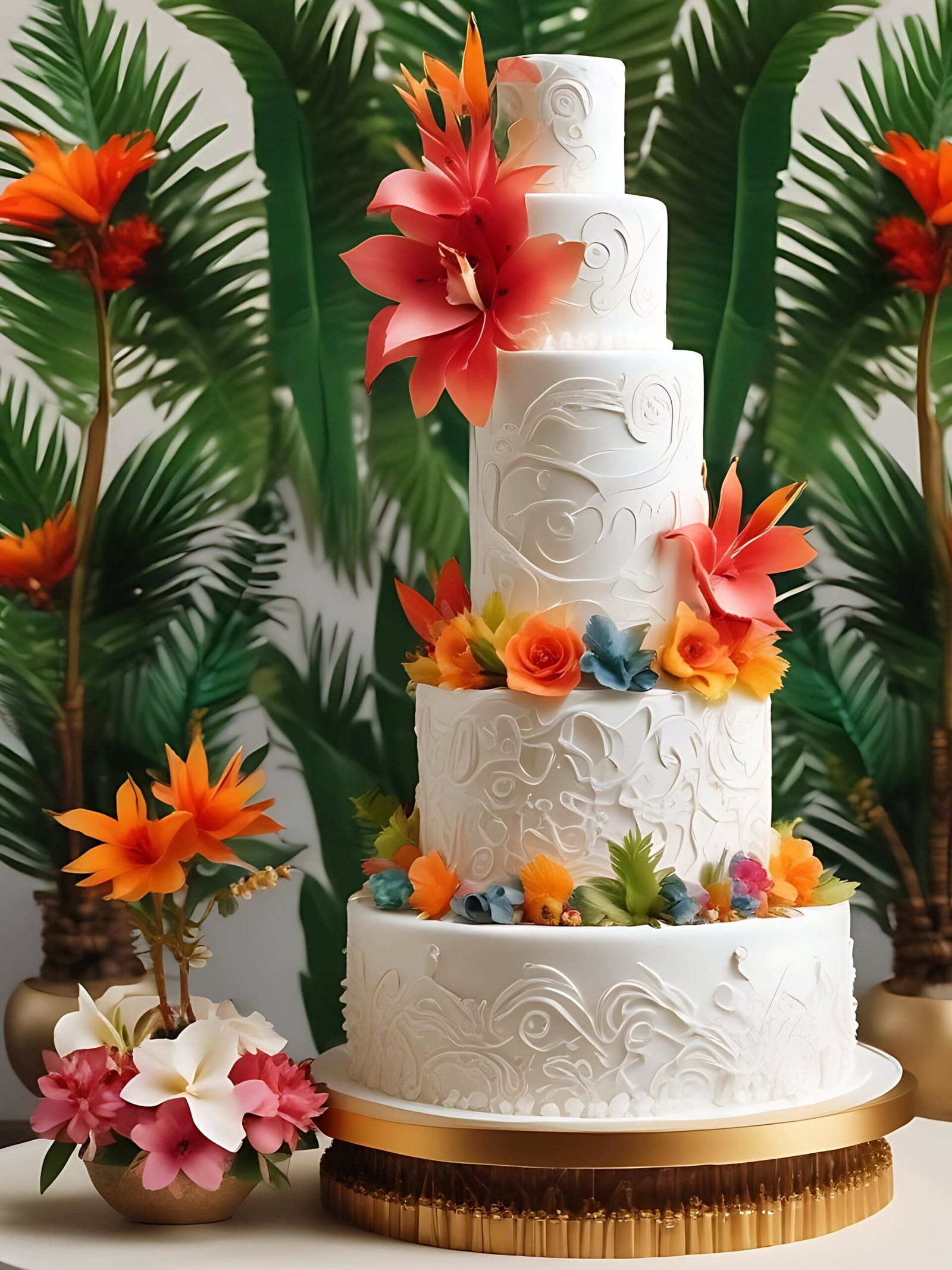 These wedding cake Ideas are bursting with tropical flair—perfect for couples who want their cake to party too.