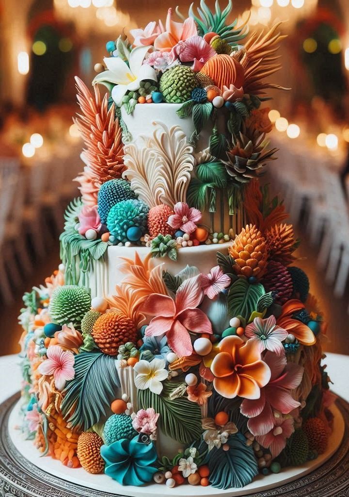 Want your cake to feel like a sunset on the beach? These wedding cake Ideas deliver color, charm, and a splash of whimsy.